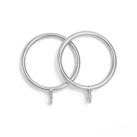 20 Stück Gardinenringe, Metall-Gardinenaufhängungsringe für Gardinen und Gardinenstangen, 38 mm Innendurchmesser (Silber)