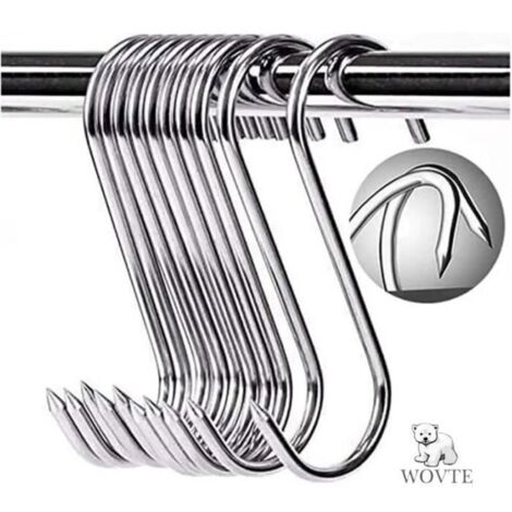 20 Stück hochwertige Metzgerhaken - Edelstahl - S-Haken für Grill, Fleisch, Wurst
