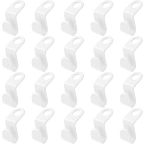 20 Stück Kleiderbügelhaken, platzsparende Kleiderbügel, platzsparende Kleiderbügelhaken, Hakenverlängerungsclips, Kaskadenkleiderbügel