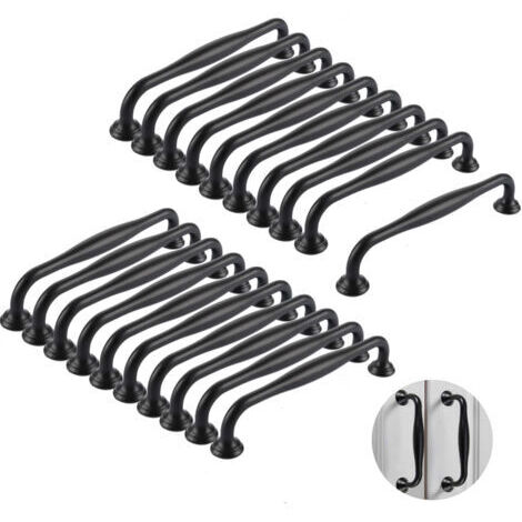 20 Stück Küchengriffe 128 mm, Möbelgriffe Boires, Schrank Türgriffe, Knopfgriffe Schrank, Griffe aus Aluminiumlegierung mit Schrauben, Küchenmöbelgriffe