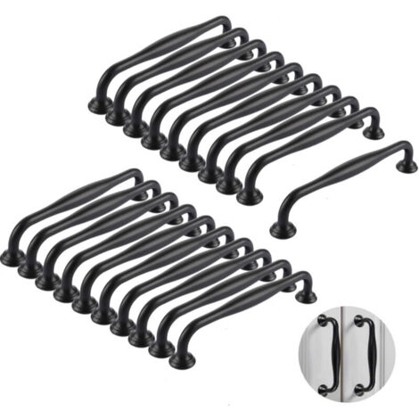 20 Stück Küchengriffe 128 mm, Schrankgriffe, Türgriffe, Kleiderbügelknöpfe, Griffe aus Aluminiumlegierung mit Schrauben, Griffe für Küchenmöbel
