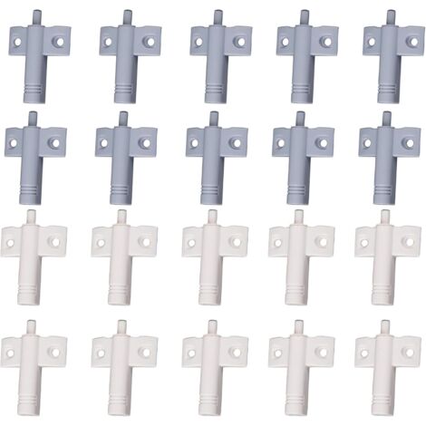 20 Stück Küchentürdämpfer, Pufferdämpfer, Schublade, hochfestes, recycelbares ABS-Material, reduziert Lärm, für Büro/Schränke/Schubladen und Türen (weiß + grau)