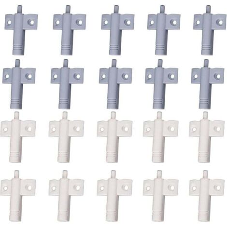 20 Stück Küchentürdämpfer, Schubladendämpfer, hochfestes, recycelbares ABS-Material, reduzieren Geräusche für Büro/Schränke/Schubladen und Türen (Weiß + Grau)
