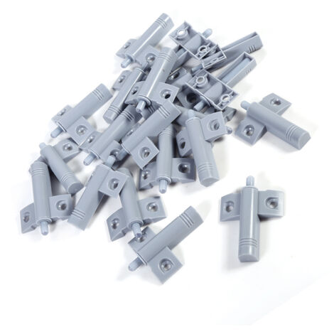 20 Stück/Lot Küchenschranktürdämpfer mit Soft-Close-Funktion, geräuschlos, grau/weiß