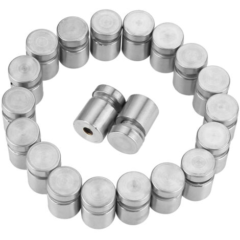 20 Stück M16 x 20 mm Distanzmuttern aus Edelstahl SS304 zur Befestigung von Werbetafeln und Glasträgern