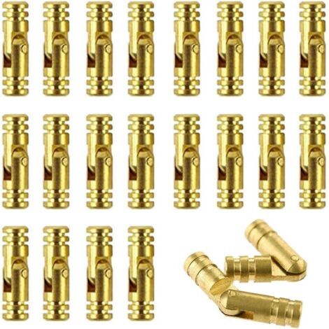 20 Stück Mini-Scharniere Barrel Scharnier Messing Verdeckte stiftscharniere Möbelscharniere für DIY Schmuckkästchen, Geschenk-Box, Holzkiste, Schmuck-Box, Miniatur Moebel