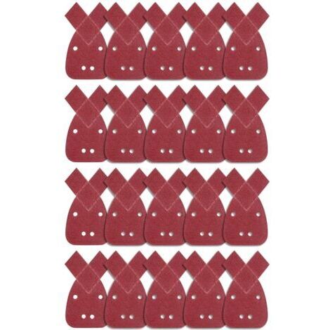 20 Stück Schleifpapier Dreiecke Schleifblätter 60 Körnung Mouse Sanding Sheet Schleifpapier für Detail Palm Sander