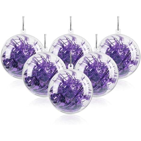 20 Stück transparente befüllbare Kunststoff-Ornamente, Weihnachtsschmuck, Baumkugel, Bastelball, für Heiligabend, Neujahr, Hochzeit, Party, Heimdekoration, Badekugel (50 mm)