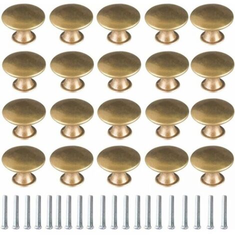 20 Stück Türgriffe aus Messing, Vintage-Messinggriffe, Möbelgriffe, Schubladengriffe, Möbelgriffe