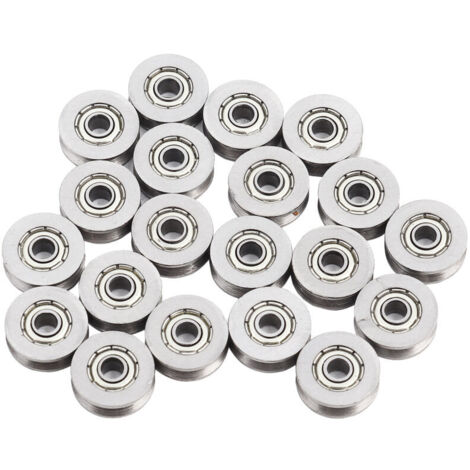 20 Stück V623ZZ V-Nutkugellager-Riemenscheiben für lineare Bahnantriebssysteme 3x12x4mm