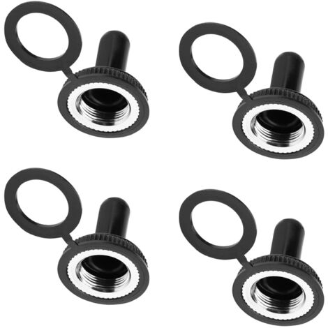 20 Stück wasserdichte Gummikappen für 12-mm-Wippschalter, schwarz