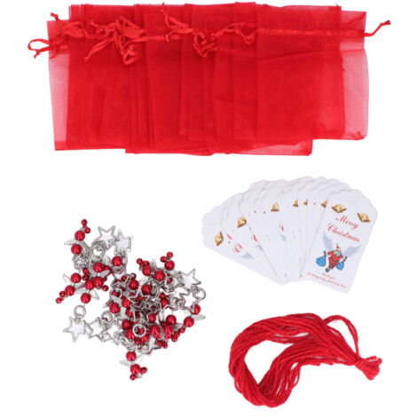20 Stück Weihnachtsstern-Schlüsselanhänger, wunderschöne Baumdekoration, festliche Geschenke für Zuhause und Partys in Rot