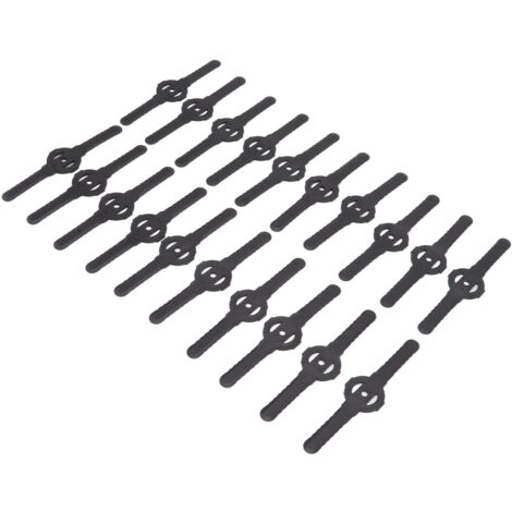 20 stücke Kunststoff Rasenmäher Klingen Garten Elektrische Gras Trimmer Lange Klinge Mäher Zubehör Schwarz