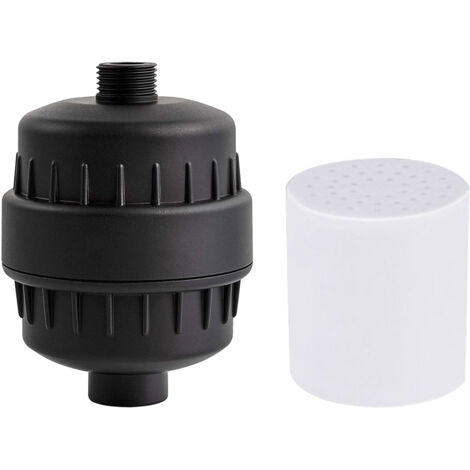 20-stufiger Duschfilter mit Ersatzkartuschen, wasserdichter Abdichtung, Teflonband, entfernt Chlor, Fluorid und Schwermetalle und enthärtet hartes Wasser.