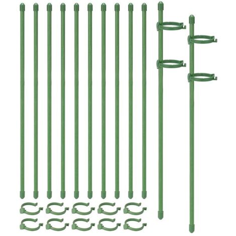 20 supports de jardin réglables à tige unique pour fleurs, anneaux de support pour cages à plantes