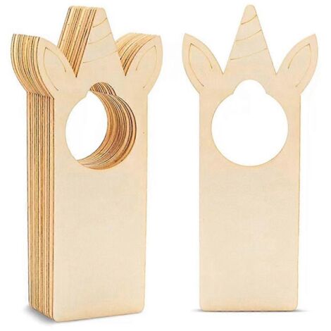 20 supports de poignée de porte en bois brut, panneaux de poignée de porte, bricolage B--