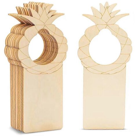 20 supports de poignée de porte en bois brut, panneaux de poignée de porte, bricolage C--