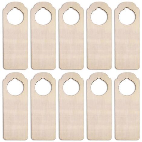 20 supports de poignée de porte en bois brut, panneaux de poignée de porte, bricolage F--