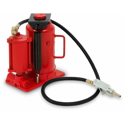 20 T Gato botella (neumático, hidráulico, 160 mm Altura de elevación, Altura mínima 270 mm, Válvula de seguridad)