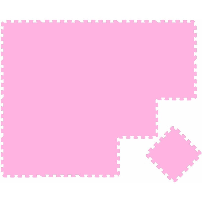 Littletom - 18 Tapis de Sol épais pour Bébé Enfant - 30x30 Dalles Puzzle Carré en Mousse eva - pink