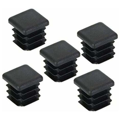 20 tapones para patas de silla, tapones de tubo cuadrados, tapas de poste cuadradas de plástico para muebles, camas elásticas, armarios, estantes y patas de silla (20 x 20 mm) - Fei Yu