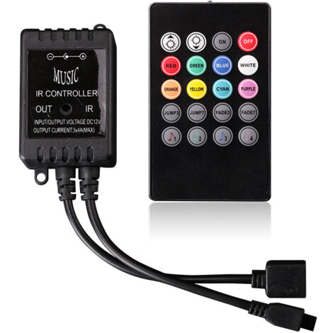 20 Tasten Streifen IR LED RGB Musik Controller Controller für LED Streifen 5M SMD 3528/5050 DC 12V LED Lichtleiste
