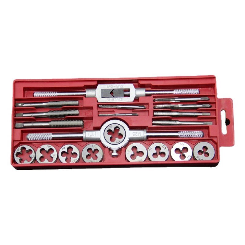 Image of Gotrays - 20-teiliges metrisches Gewindebohrer- und Schneideisen-Set M3-M12 aus Stahl