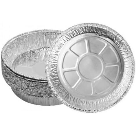 20-teiliges Set Aluminium-Backbleche, 20 cm Kuchenformen, Einweg-Aluminiumformen und -bleche zum Backen, Braten und Kochen