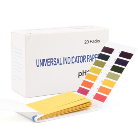 20 Tests pH 1-14 Papier Tournesol pour Eau, Sol, Nourriture Animale et Surveillance Alimentaire