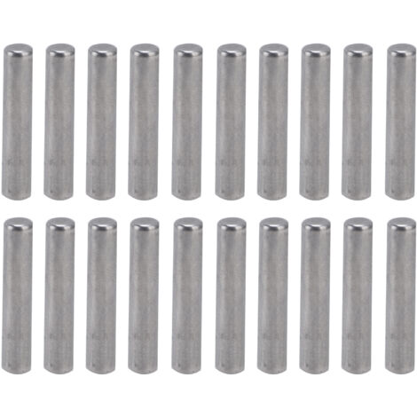 20 Tiges en Acier Inoxydable Φ6mm avec Embout Plat pour Robots, Tour et Équipements Industriels