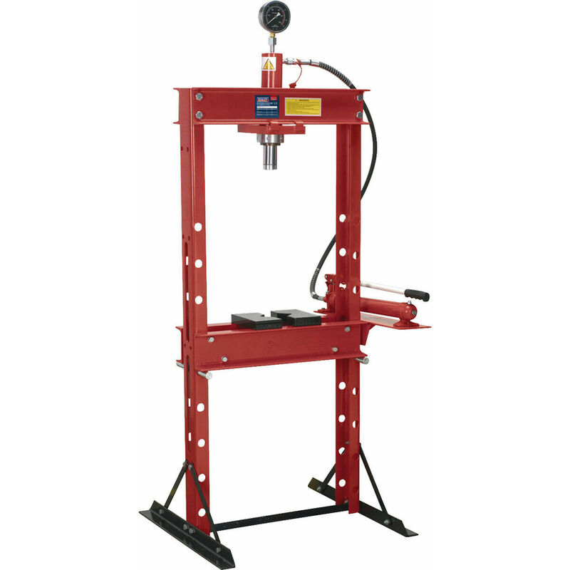 Loops - 20 Tonne Hydraulic Press - Floor Type - Detachable Pump & Ram - Pressure Gauge