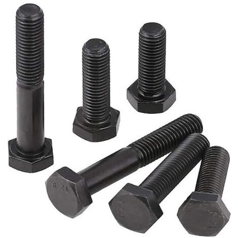 20 tornillos de cabeza hexagonal, ennegrecidos, grado 12.9, de alta resistencia, M6 40 mm, de DEBUNS