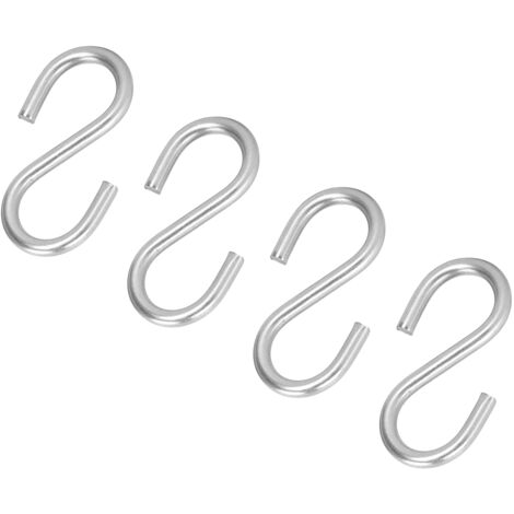 20 tragbare S-Haken aus Edelstahl 304 für Schlüssel, Handtücher und zur Wandorganisation