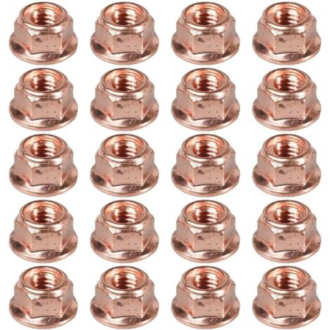 20 tuercas de colector de escape de cobre M8 x 1,25, tuercas de turbo de escape M8 para E30 A2001420072 11621711954