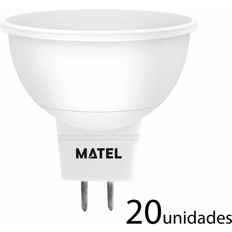 

20 unidades Bombilla LED dicroica 120 mr16 12 voltios 3w cálida 250lm