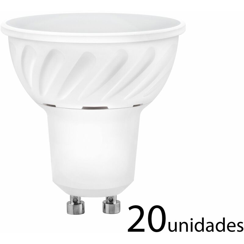 

20 unidades Bombilla LED dicroica aluminio fundido 120 120 GU10 10W neutra 980lm