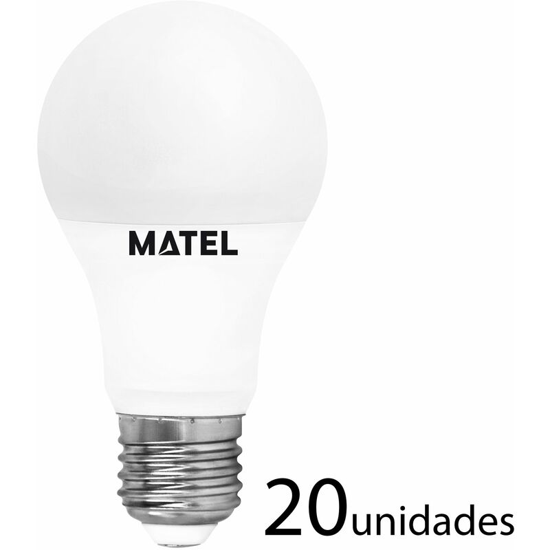 

20 unidades Bombilla LED estándar E27 10w fría 1000lm