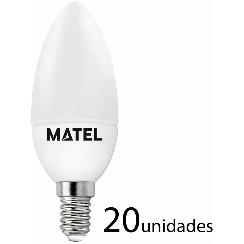 

Alfa - 20 unidades bombilla LED vela E14 4w fría 400lm