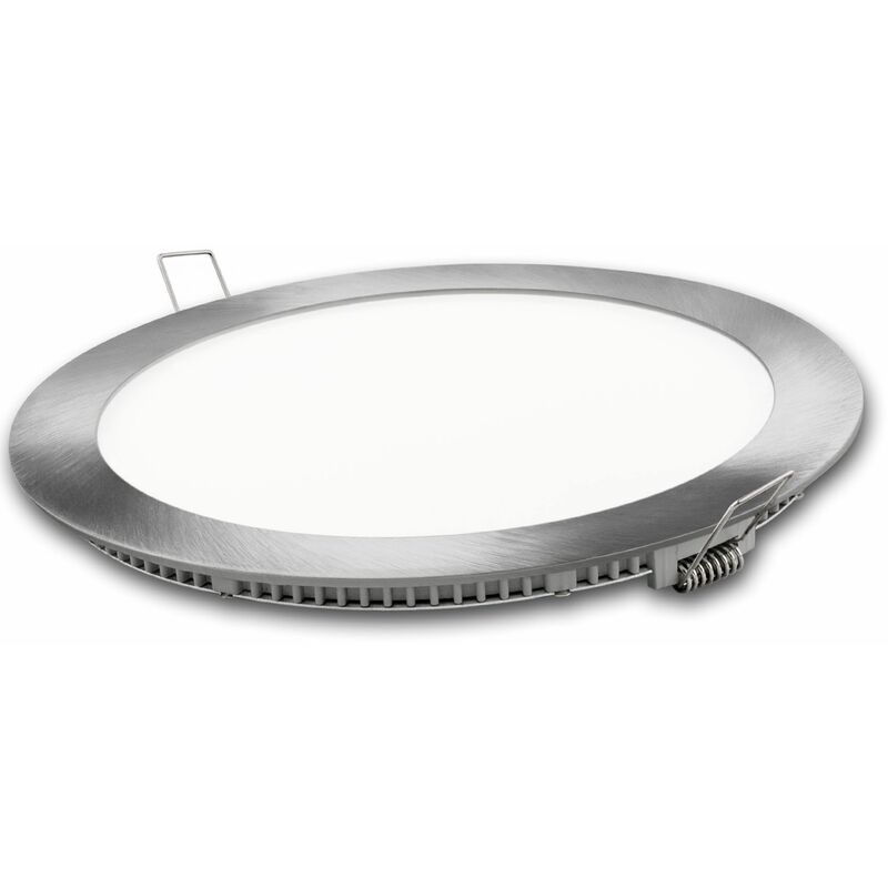 

20 unidades downlight led redondo plata 3w cálida