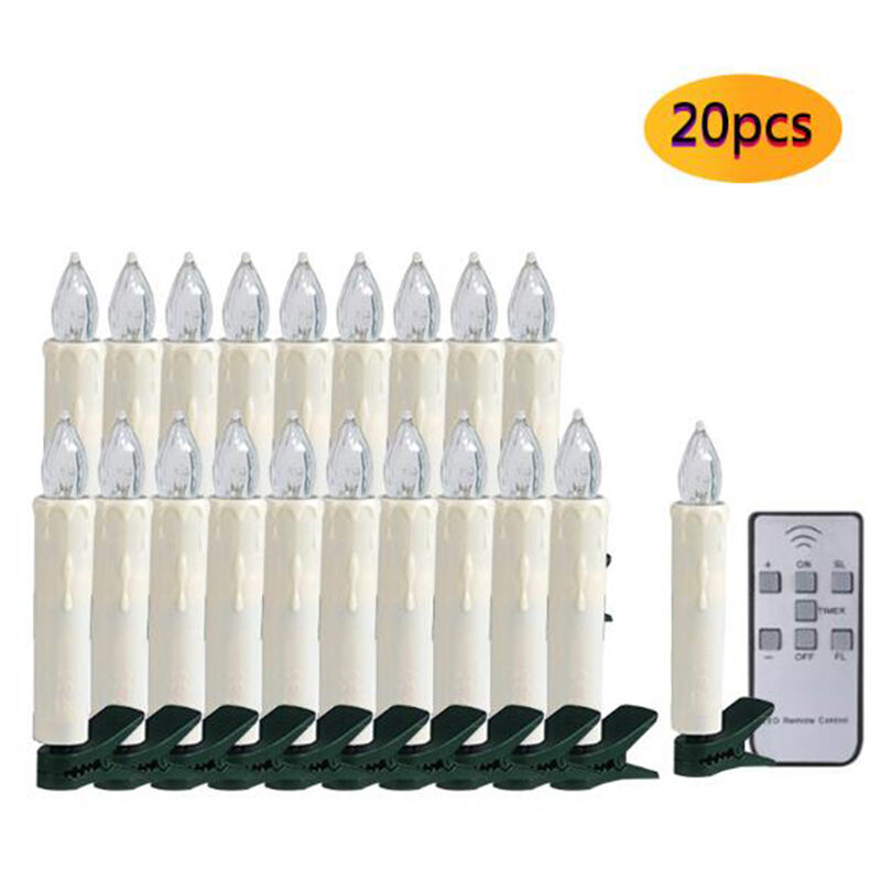 

20 velas LED, mando a distancia y pilas, velas sin llama de intensidad variable