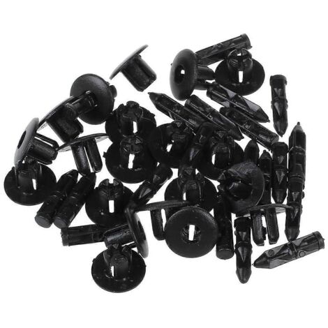 20 Vis à Frapper Plastique 7mm pour Fixation de Pare-Chocs et Panneaux