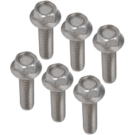 20 Vis à Tête Hexagonale à Collerette M10 x 40mm Acier Inox A2-70 avec Rondelle DIN 6921