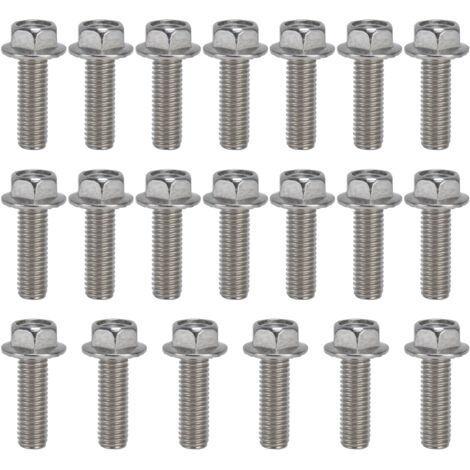 20 Vis à tête hexagonale à embase M10x1.5 Acier Inoxydable A2‑70 avec Joint DIN6921 - Lot de 20 pièces