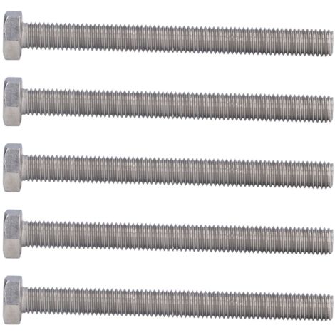 20 Vis à tête hexagonale M10x100 Acier inoxydable A2 - Filetage gros - DIN 933 - Lot de 20