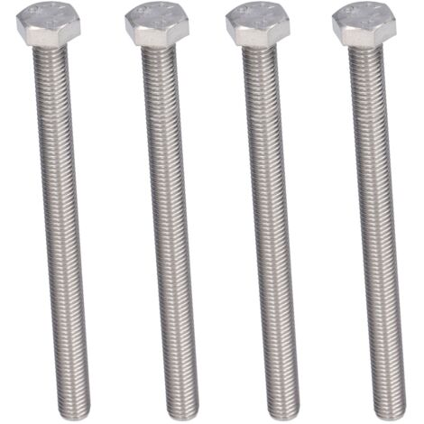 20 Vis à tête hexagonale M10x130 Inox A2, Filetage Total DIN 933, Pack de 20