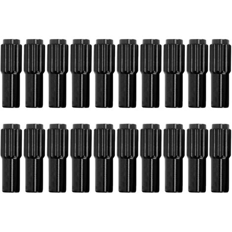 20 Vis de Câble Vélo Alliage Aluminium Noir pour Réglage Précis et Stable de Vitesse