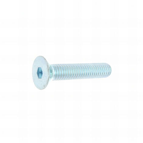 20 vis métaux tête fraisée hexagonale creuse acier zingués blanc 10.9 DIN7991 - 8.0 X 70/22 mm