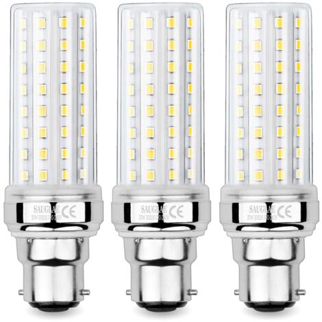 20-W-LED-Mais-Glühbirnen, 150-W-äquivalente Glühlampe, 2300 lm, 3000 K warmweiß, B22-Bajonett-Glühbirnen, 3 Stück