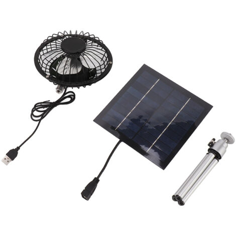 20-W-tragbarer Solar-USB-Ventilator mit Ständer für Camping, Angeln und Reisen