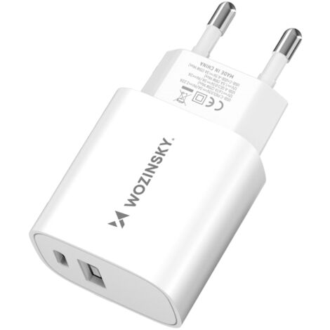 20 W USB-A USB-C 100–240 V Wandladegerät Weiß